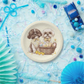 Oaster Shih Tzu Dogs Pappteller (Party)