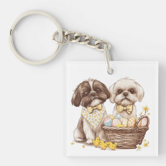 Oaster Shih Tzu Dogs Schlüsselanhänger (Vorderseite)