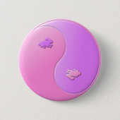 Oaster Yin Yang Bunnies Button (Vorderseite)