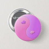 Oaster Yin Yang Bunnies Button (Vorne & Hinten)