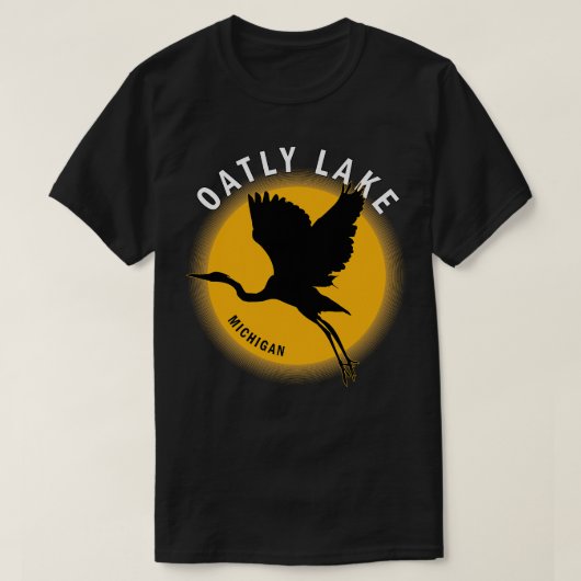 Oatly Lake - Michigan Heron T-Shirt (Design vorne)