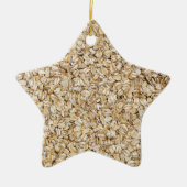 Oatmehl-Makro als Hintergrundstruktur Keramik Ornament (Vorne)