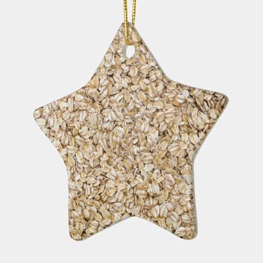 Oatmehl-Makro als Hintergrundstruktur Keramik Ornament (Links)