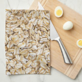 Oatmehl-Makro als Hintergrundstruktur Küchentuch (Viertel Falte)
