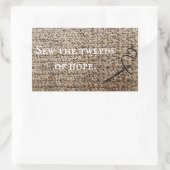 Oatmehl tweed Hoffnung Rechteckiger Aufkleber (Tasche)