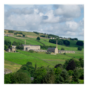 Oats Royd Mill - Historische Yorkshire-Landschaft Poster