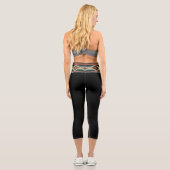 "OAXACA BAND / BLACK" - High Waisted Capris  (Rückseite)