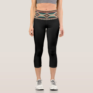 "OAXACA BAND / BLACK" - Hoch geschnittene Caprihos Capri Leggings
