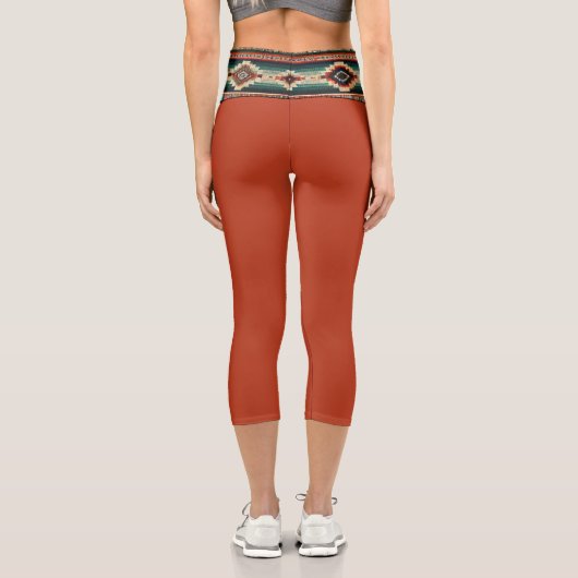 “OAXACA BAND / CARA-CARA” High Waisted Capris  (Rückseite)