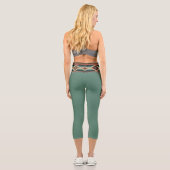 “OAXACA BAND / MOSS” High-Waisted Capris (Rückseite)