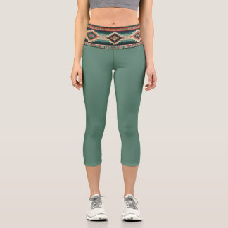 „OAXACA BAND / MOSS“ Hochgeschnittene Caprihose  Capri Leggings