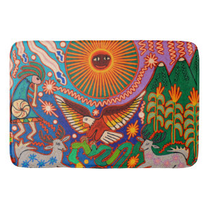 Oaxaca Mexico Maya Tribal Art Boho Reisen Badematte