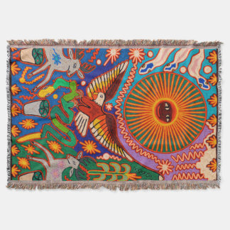 Oaxaca Mexico Maya Tribal Art Boho Reisen Decke