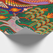 Oaxaca Mexico Maya Tribal Art Boho Reisen Geschenkpapier (Ecke)