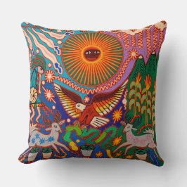 Oaxaca Mexico Maya Tribal Art Boho Reisen Kissen