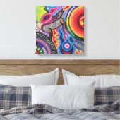 Oaxaca Mexico Maya Tribal Art Boho Reisen Leinwanddruck (Insitu (Schlafzimmer))