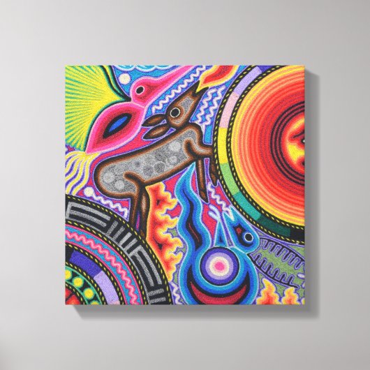 Oaxaca Mexico Maya Tribal Art Boho Reisen Leinwanddruck (Vorderseite)