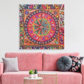 Oaxaca Mexico Maya Tribal Art Boho Reisen Leinwanddruck (Insitu (Wohnzimmer))