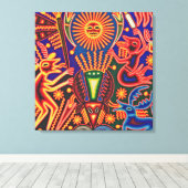 Oaxaca Mexico Maya Tribal Art Boho Reisen Leinwanddruck (Insitu (Holzboden))