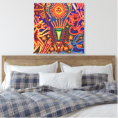 Oaxaca Mexico Maya Tribal Art Boho Reisen Leinwanddruck (Insitu (Schlafzimmer))
