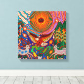 Oaxaca Mexico Maya Tribal Art Boho Reisen Leinwanddruck (Insitu (Holzboden))