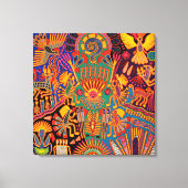 Oaxaca Mexico Maya Tribal Art Boho Reisen Leinwanddruck (Vorderseite)