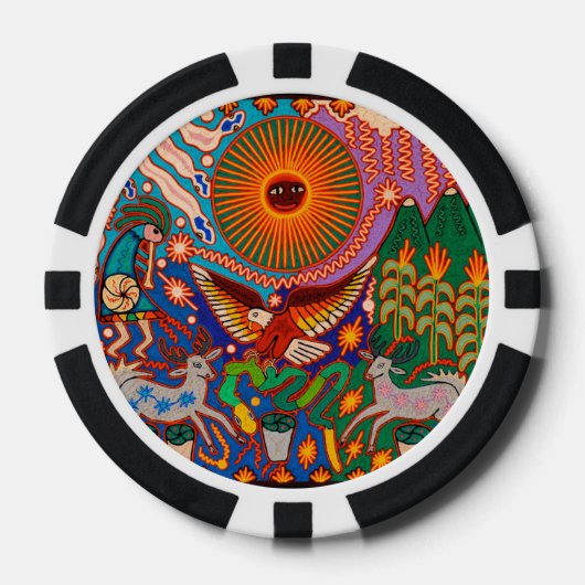 Oaxaca Mexico Maya Tribal Art Boho Reisen Pokerchips (Vorderseite)