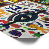 Oaxaca Mexico Maya Tribal Art Boho Reisen Poster (Ecke)