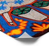 Oaxaca Mexico Maya Tribal Art Boho Reisen Poster (Ecke)