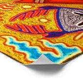 Oaxaca Mexico Maya Tribal Art Boho Reisen Poster (Ecke)