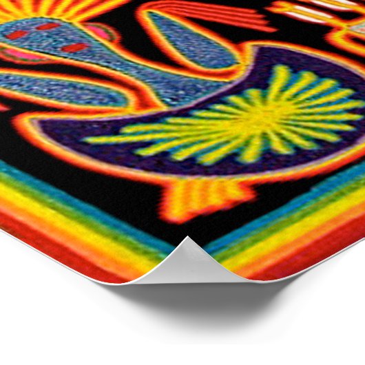 Oaxaca Mexico Maya Tribal Art Boho Reisen Poster (Ecke)