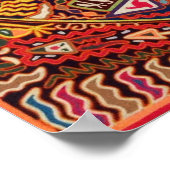 Oaxaca Mexico Maya Tribal Art Boho Reisen Poster (Ecke)