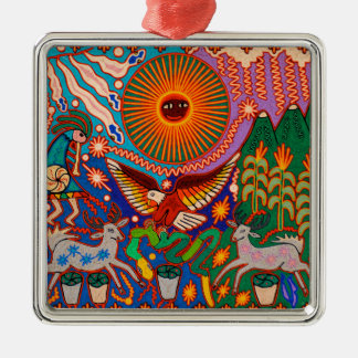 Oaxaca Mexico Maya Tribal Art Boho Reisen Silbernes Ornament