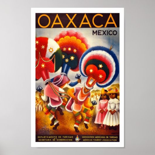Oaxaca Mexico North America Vintage Travel Poster (Vorne)