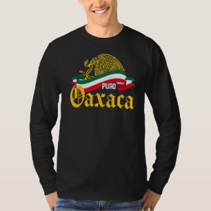 Oaxaca Mexico Puro Oaxaca Gelbe Adlerflagge T-Shirt