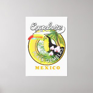 Oaxaca Mexico Reise Logo Leinwanddruck
