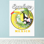 Oaxaca Mexico Reiselogo Canvas Print Leinwanddruck (Insitu (Holzboden))