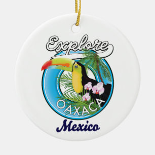 Oaxaca Mexico Reiselogo Keramik Ornament