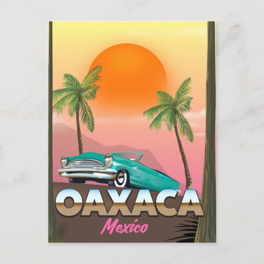 Oaxaca Mexico Reiseplakat Postkarte (Vorderseite)