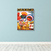 Oaxaca Mexico Vintage Travel Poster Zurück Leinwanddruck (Insitu (Holzboden))