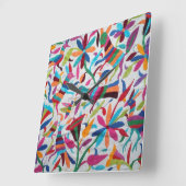 Oaxaca Mexikanisch Mayan Hispanic Ethnic Boho Quadratische Wanduhr (Winkel)