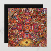 Oaxaca Mexikanischer Maya Tribal Einladung (Vorne/Hinten)