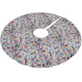 Oaxaca Mexiko mexikanisches hispanisches Polyester Weihnachtsbaumdecke (Schrägansicht)