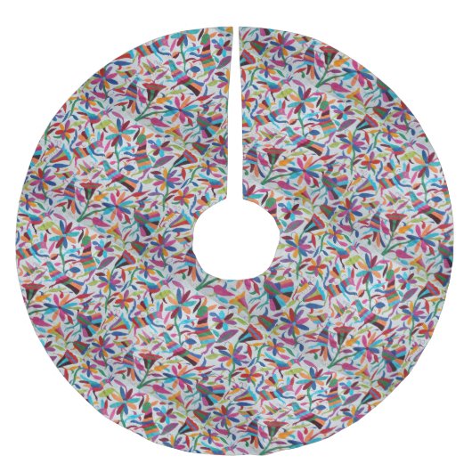 Oaxaca Mexiko mexikanisches hispanisches Polyester Weihnachtsbaumdecke (Vorderseite)