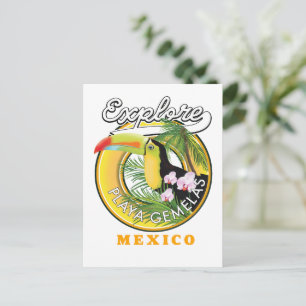 Oaxaca Mexiko Reise Logo Postkarte