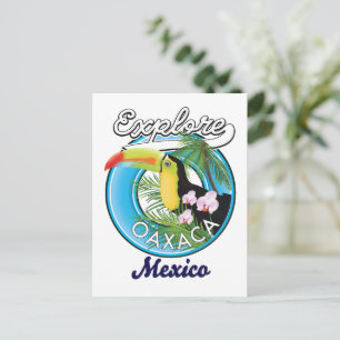 Oaxaca Mexiko Reise Logo Postkarte
