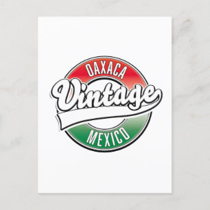 Oaxaca Mexiko Vintage-Logo. Magnet Postkarte