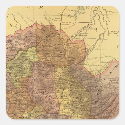 Oaxaca Quadratischer Aufkleber (Vorderseite)
