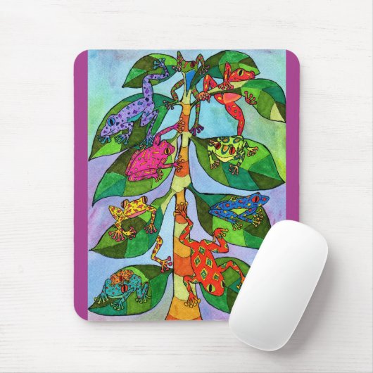 Oaxacan Frog Tree of Life Mousepad (Mit Mouse)