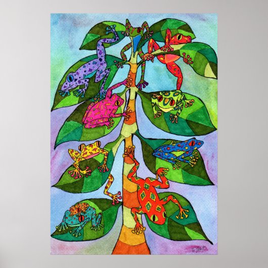 Oaxacan Frog Tree of Life Poster (Vorne)